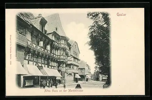 AK Goslar, Altes Haus an der Marktstrasse