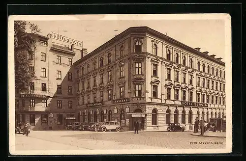 AK Brünn / Brno, Hotel Slavia Maj. Karel Moravec