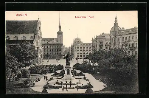 AK Brünn / Brno, Lazansky-Platz