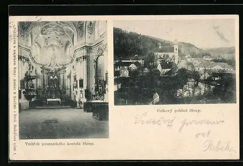 AK Sloup, Vnitrek poutnického kestela Sloup, Celkovy pohled