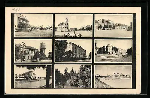 AK Breclav, Namesti, Kostel, Hotel, Ulice