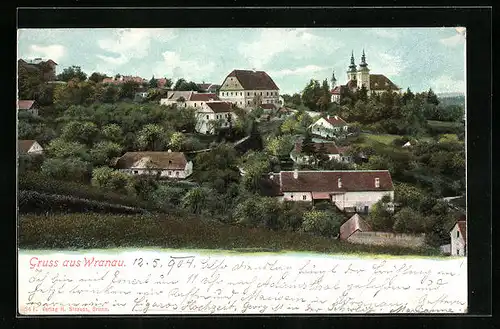 AK Wranau, Panorama, Kloster in der Ferne