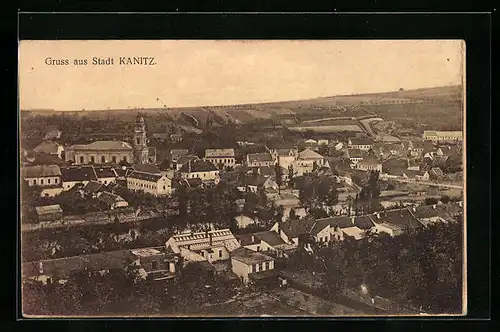 AK Kanitz, Panoramaansicht der Ortschaft