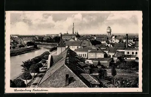 AK Lundenburg, Blick über die Dächer