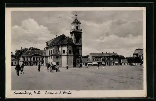 AK Lundenburg, Partie an der Kirche