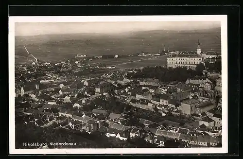 AK Nikolsburg, Panoramaansicht der Ortschaft