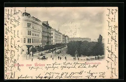 AK Brünn / Brno, Blick zur Bahnringstrasse