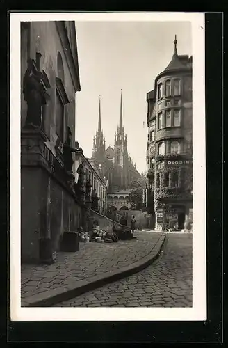 AK Brünn / Brno, Blick zum Petersdom