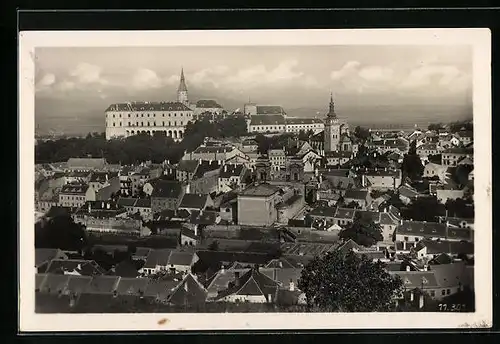 AK Nikolsburg N. D., Teilansicht aus der Vogelschau