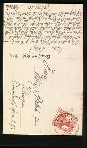 AK Kleiner Soldat mit Zigarette