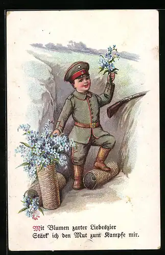 AK Kleiner Soldat im Schützengraben