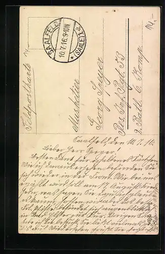 AK Kleiner Soldat mit seiner Liebsten