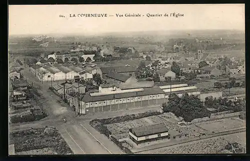 AK La Courneuve, Quartier de l`Eglise