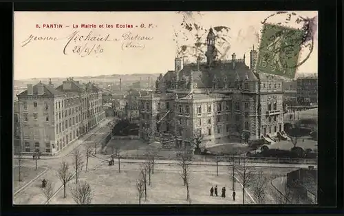 AK Pantin, La Mairie et les Ecoles