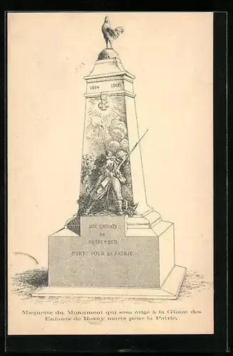 AK Rosny, Maquette du Monument