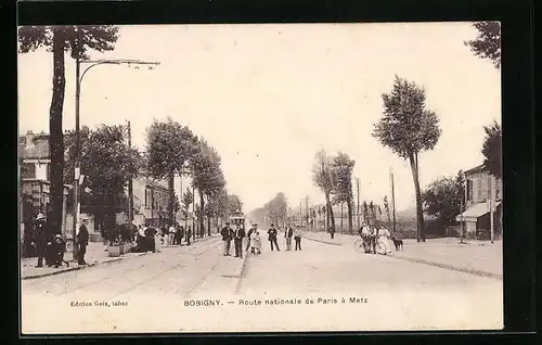 AK Bobigny, Route nationale de Paris à Metz