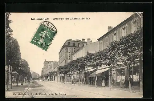 AK Le Raincy, Avenue du Chemin de fer