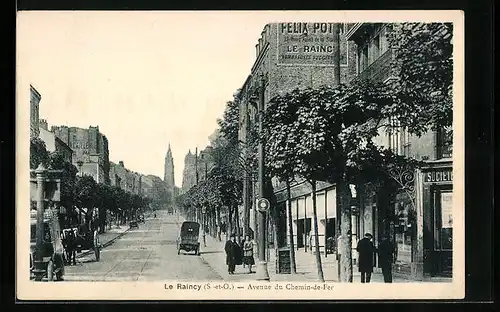 AK Le Raincy, Avenue du Chemin-de-fer