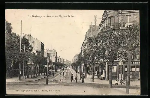 AK Le Raincy, Avenue du Chemin de fer