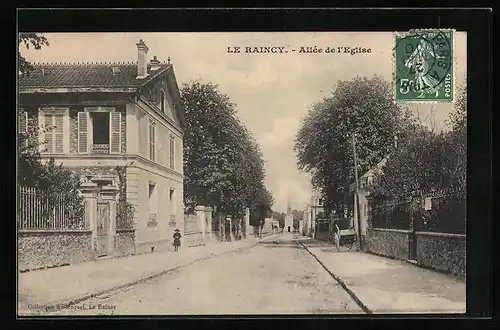 AK Le Raincy, Allée de l`Eglise