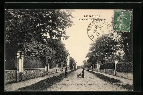 AK Le Raincy, Allée du Télégraphe