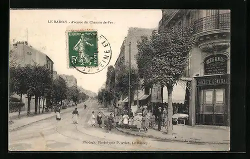 AK Le Raincy, Avenue du Chemin-de-Fer
