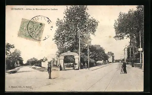 AK Le Raincy, Allées de Montfermeil et Leclere