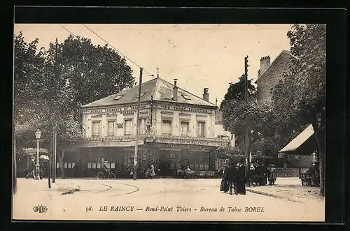 AK Le Raincy, Rond-Point Thiers