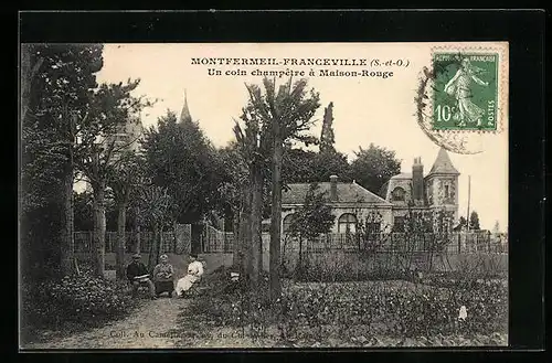 AK Montfermeil-Franceville, Un coin champêtre à Maison-Rouge