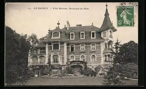 AK Le Raincy, Villa Helvetia, Boulevard du Midi