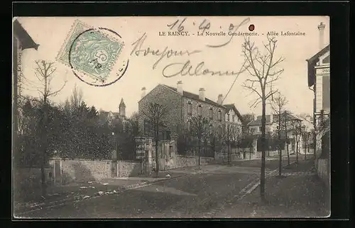 AK Le Raincy, La Nouvelle Gendarmerie, Allée Lafontaine