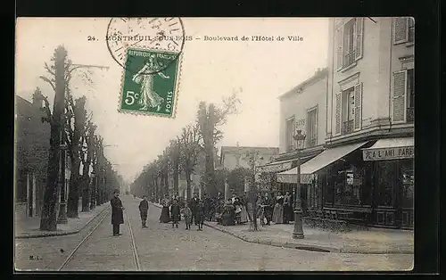 AK Montreuil-sous-Bois, Boulevard de l'Hotel de Ville