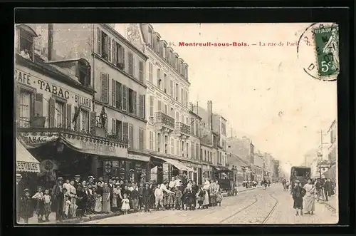 AK Montreuil-sous-Bois, La rue de Paris