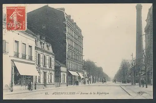 AK Aubervilliers, Avenue de la République