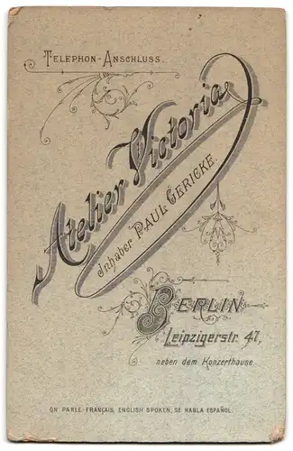 Fotografie Atelier Victoria, Berlin, Leipzigerstrasse 47, Mann mit Vollbart und Gattin