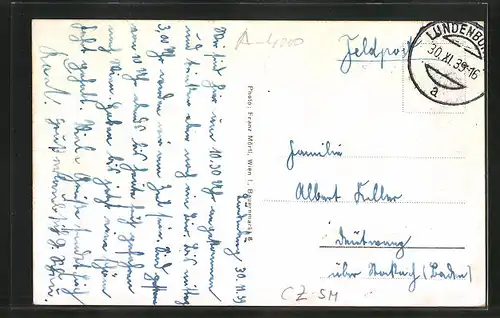 AK Lundenburg, Parkmotiv mit Besuchern