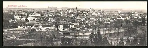 Klapp-AK Adler Kosteletz / Kostelec nad Orlici, Panoramablick auf die Stadt