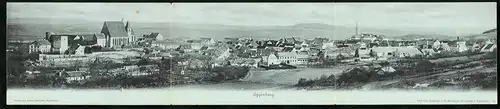 Klapp-AK Eggenburg, Panoramablick auf die Ortschaft