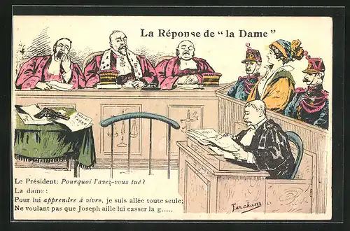 AK Affaire Humbert, La Réponse de la Dame