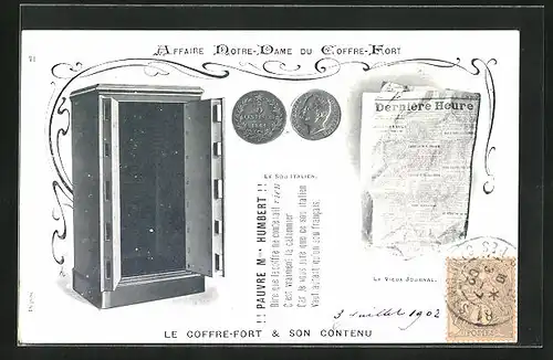 AK Affaire Humbert, Affaire Notre-Dame du Coffre-Fort, Le Coffre-Fort & son Contenu