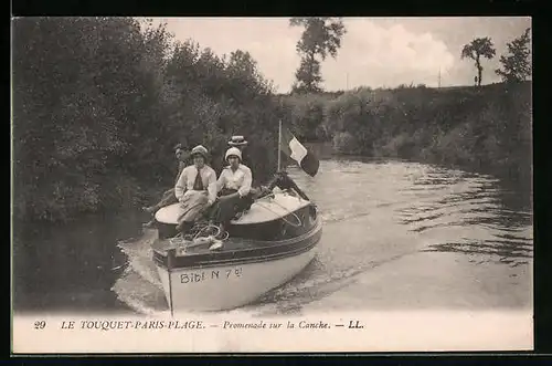 AK Paris-Plage, Promenade sur la Canche