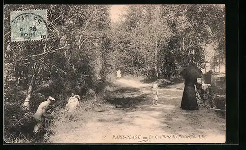 AK Paris-Plage, La Cueillette des Fraises