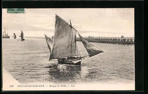 AK Boulogne-sur-Mer, Barque de Péche