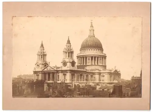 Fotografie F.G.D.S., Ansicht London, St. Pauls Cathedral Gesamtansicht
