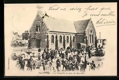 AK Paris-Plage, La Chapelle et jour du Marché