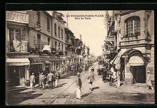 AK Le Touquet - Paris-Plage, Rue de Paris, Cafe
