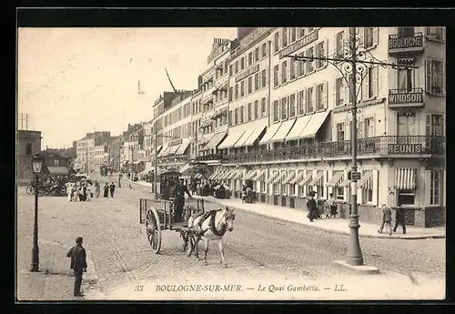 AK Boulogne-sur-Mer, La Quai Gambetta