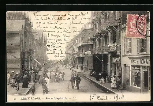 AK Berck-Plage, Rue de l`Impératrice