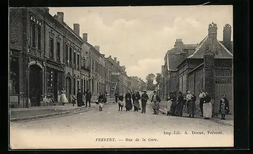 AK Frévent, Rue de la Gare