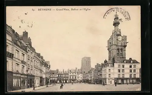 AK Béthune, Grand`Place, Beffroi et l`Eglise